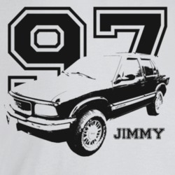 1997 Jimmy Three Quarter Angle View With Year And Model Name Light Col