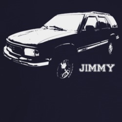 1997 Jimmy Three Quarter Angle View With Model Name Dark Color T Shirt
