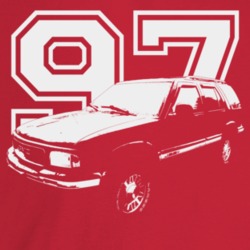 1997 Jimmy Three Quarter Angle View With Year Dark Color T Shirt