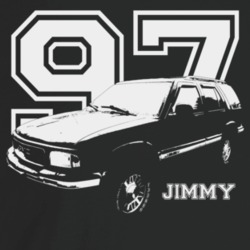 1997 Jimmy Three Quarter Angle View With Year And Model Name Dark Colo