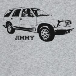 1998 Jimmy Three Quarter Angle View With Model Name Light Color T Shir