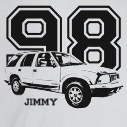 1998 Jimmy Three Quarter Angle View With Year And Model Name Light Col