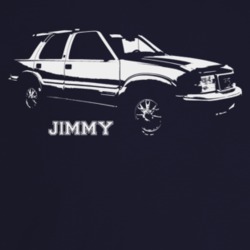 1998 Jimmy Three Quarter Angle View With Model Name Dark Color T Shirt