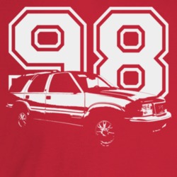 1998 Jimmy Three Quarter Angle View With Year Dark Color T Shirt