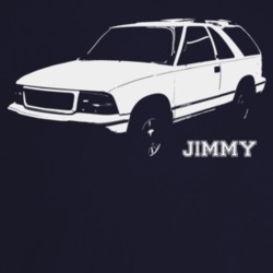 1999 Jimmy Three Quarter Angle View With Model Name Dark Color T Shirt