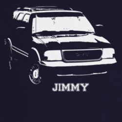 2000 Jimmy Three Quarter Angle View With Model Name Dark Color T Shirt