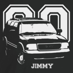 2000 Jimmy Three Quarter Angle View With Year And Model Name Dark Colo