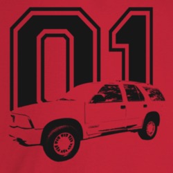 2001 Jimmy Three Quarter Angle View With Year Light Color T Shirt