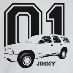 2001 Jimmy Three Quarter Angle View With Year And Model Name Light Col