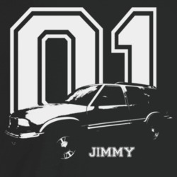 2001 Jimmy Three Quarter Angle View With Year And Model Name Dark Colo