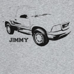 2002 Jimmy Three Quarter Angle View With Model Name Light Color T Shir