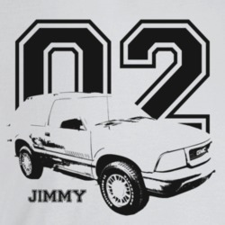 2002 Jimmy Three Quarter Angle View With Year And Model Name Light Col