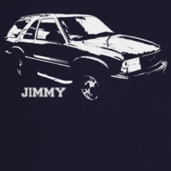 2002 Jimmy Three Quarter Angle View With Model Name Dark Color T Shirt