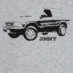 2003 Jimmy Three Quarter Angle View With Model Name Light Color T Shir