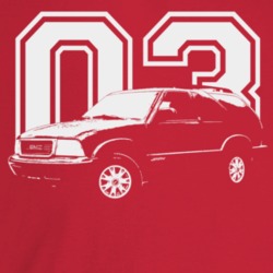 2003 Jimmy Three Quarter Angle View With Year Dark Color T Shirt