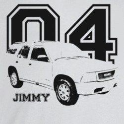 2004 Jimmy Three Quarter Angle View With Year And Model Name Light Col