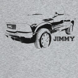 2005 Jimmy Three Quarter Angle View With Model Name Light Color T Shir