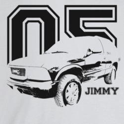 2005 Jimmy Three Quarter Angle View With Year And Model Name Light Col