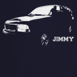 2005 Jimmy Three Quarter Angle View With Model Name Dark Color T Shirt