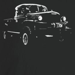1950 Power Wagon Three Quarter Angle View Dark Color T Shirt