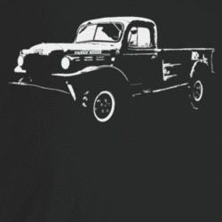 1951 Power Wagon Three Quarter Angle View Dark Color T Shirt