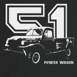 1951 Power Wagon Three Quarter Angle View With Year And Model Name Dar