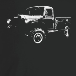 1952 Power Wagon Three Quarter Angle View Dark Color T Shirt