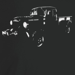 1953 Power Wagon Three Quarter Angle View Dark Color T Shirt