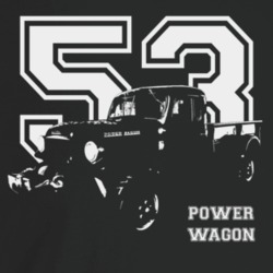 1953 Power Wagon Three Quarter Angle View With Year And Model Name Dar