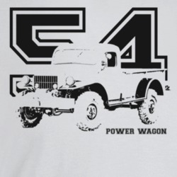 1954 Power Wagon Three Quarter Angle View With Year And Model Name Lig
