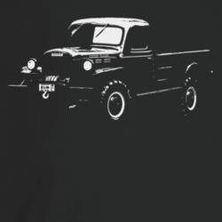 1954 Power Wagon Three Quarter Angle View Dark Color T Shirt