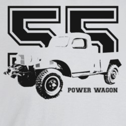 1955 Power Wagon Three Quarter Angle View With Year And Model Name Lig