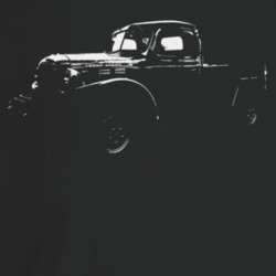 1955 Power Wagon Three Quarter Angle View Dark Color T Shirt