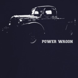 1955 Power Wagon Three Quarter Angle View With Model Name Dark Color T