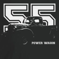 1955 Power Wagon Three Quarter Angle View With Year And Model Name Dar