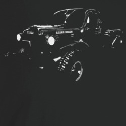 1957 Power Wagon Three Quarter Angle View Dark Color T Shirt