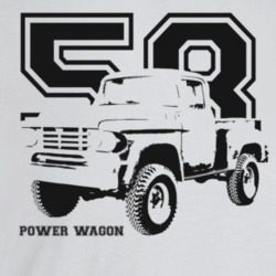 1958 Power Wagon Three Quarter Angle View With Year And Model Name Lig