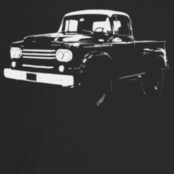 1958 Power Wagon Three Quarter Angle View Dark Color T Shirt