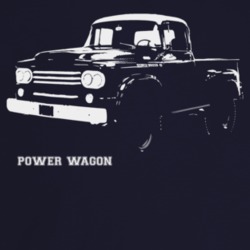 1958 Power Wagon Three Quarter Angle View With Model Name Dark Color T