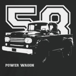 1958 Power Wagon Three Quarter Angle View With Year And Model Name Dar