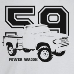1959 Power Wagon Three Quarter Angle View With Year And Model Name Lig