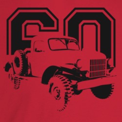 1960 Power Wagon Three Quarter Angle View With Year Light Color T Shir