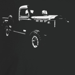 1960 Power Wagon Three Quarter Angle View Dark Color T Shirt