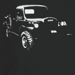 1961 Power Wagon Three Quarter Angle View Dark Color T Shirt