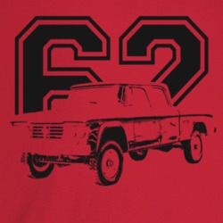 1962 Power Wagon Three Quarter Angle View With Year Light Color T Shir