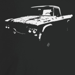 1963 Power Wagon Three Quarter Angle View Dark Color T Shirt