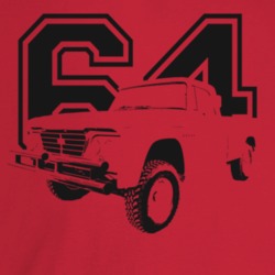 1964 Power Wagon Three Quarter Angle View With Year Light Color T Shir