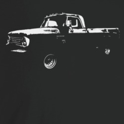 1966 Power Wagon Three Quarter Angle View Dark Color T Shirt