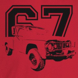 1967 Power Wagon Three Quarter Angle View With Year Light Color T Shir