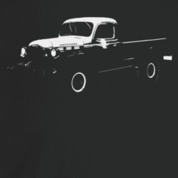1968 Power Wagon Three Quarter Angle View Dark Color T Shirt